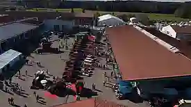 Drohnenbild von der Festhalle Tuntenhausen